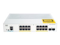 Cisco Catalyst 1000-16T-2G-L - Conmutador - Gestionado - 16 x 10/100/1000 + 2 x Gigabit SFP (enlace ascendente) - montaje en rack C1000-16T-2G-L