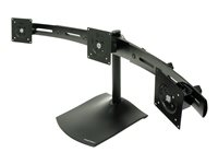 Ergotron DS100 Triple-Monitor Desk Stand - Base - para 3 pantallas LCD - aluminio, acero - negro - tamaño de pantalla: hasta 21 pulgadas - montable en escritorio 33-323-200