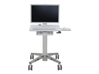 Ergotron StyleView Lean WOW SV10 - Carrito - para LCD display / PC equipment - blanco, aluminio - tamaño de pantalla: hasta 24 pulgadas SV10-1300-0