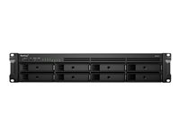 Synology RackStation RS1221+ - Servidor NAS - 8 compartimentos - montaje en bastidor - SATA 6Gb/s - RAID 0, 1, 5, 6, 10, JBOD - RAM 4 GB - Gigabit Ethernet - iSCSI soporta - 2U RS1221+