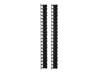 APC - Panel de organización de cables para bastidor - negro - 42U (paquete de 2) - para P/N: AR9300SP, AR9300SP-R, SMX3000HVTUS, SMX3000LVUS, SRT1000RMXLI, SRT1000RMXLI-NC AR7721