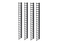 APC - Kit de administración de cables para bastidor - negro - 20U (paquete de 4) - para P/N: NBPD0160A, NBWL0355A, SMX3000HV-BR, SMX3000LV2U-BR, SRT1000RMXLI, SRT1000RMXLI-NC AR7717A