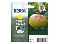 Epson T1294 - Tamaño L - amarillo - original - blíster con alarmas de RF/acústica - cartucho de tinta - para Stylus SX230, SX235, SX430, SX438; WorkForce WF-3010, 3520, 3530, 3540, 7015, 7515, 7525 C13T12944021