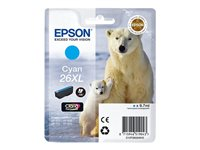 Epson 26XL - 9.7 ml - XL - cián - original - blíster con alarmas de RF/acústica - cartucho de tinta - para Expression Premium XP-510, 520, 600, 605, 610, 615, 620, 625, 700, 710, 720, 800, 810, 820 C13T26324020