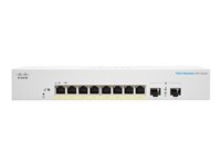 Cisco Business 220 Series CBS220-8P-E-2G - Conmutador - inteligente - 8 x 10/100/1000 (PoE+) + 2 x Gigabit SFP (enlace ascendente) - montaje en rack - PoE+ (67 W) CBS220-8P-E-2G-EU