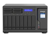 QNAP TVS-h1288X - Servidor NAS - 12 compartimentos - SATA 6Gb/s - RAID 0, 1, 5, 6, 10, 50, JBOD, 5 Hot Spare, intercambio en caliente 6, 60, 10 repuesto rápido, RAID TP - RAM 16 GB - Gigabit Ethernet / 2.5 Gigabit Ethernet / 10 Gigabit Ethernet - iSCSI soporta TVS-H1288X-W1250-16G