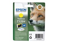 Epson T1284 - Tamaño M - amarillo - original - blíster con alarmas de RF/acústica - cartucho de tinta - para Stylus S22, SX230, SX235, SX420, SX430, SX435, SX438, SX440, SX445; Stylus Office BX305 C13T12844021