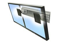 Ergotron Neo-Flex - Kit de montaje (2 pivotes, 2 soportes de montaje para bastidor, guía de pared de 26") - perfil bajo - para 2 pantallas LCD - gris, negro - tamaño de pantalla: hasta 24 pulgadas - se puede instalar en la pared 28-514-800