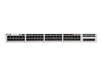 Cisco Catalyst 9300L - Network Essentials - conmutador - L3 - 48 x 10/100/1000 (PoE+) + 4 x 10 Gigabit SFP+ (enlace de subida) - montaje en rack - PoE+ (505 W) C9300L-48P-4X-E