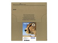 Epson T0715 Easy Mail Packaging - Paquete de 4 - negro, amarillo, cián, magenta - original - caja - cartucho de tinta - para Stylus DX9400, SX115, SX210, SX215, SX218, SX415, SX515, SX610; Stylus Office BX310, BX610 C13T07154510