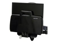 Ergotron 200 Series - Kit de montaje (brazo articulado, soporte para escáner de código de barras, bandeja del teclado con bandeja izquierda/derecha para ratón) - para pantalla LCD / equipo PC - acero - negro - tamaño de pantalla: hasta 24 pulgadas - se puede instalar en la pared 45-230-200