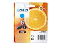 Epson 33 - 4.5 ml - cián - original - blíster - cartucho de tinta - para Expression Home XP-635, 830; Expression Premium XP-530, 540, 630, 635, 640, 645, 830, 900 C13T33424010