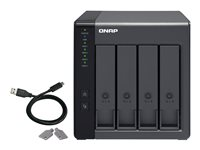 QNAP TR-004 - Orden unidad de disco duro - 0 TB - 4 compartimentos (SATA-300) - USB 3.2 Gen 1 (externo) TR-004