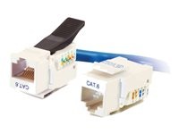 C2G Cat6 RJ45 UTP Toolless Keystone Jack - Inserto modular - CAT 6 - PTSB - RJ-45 - blanco 84042