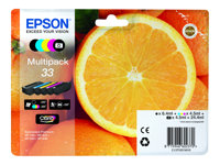 Epson 33 Multipack - Paquete de 5 - negro, amarillo, cián, magenta, Photo Negro - original - blíster - cartucho de tinta - para Expression Home XP-635, 830; Expression Premium XP-530, 540, 630, 635, 640, 645, 830, 900 C13T33374010