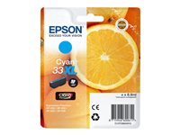 Epson 33XL - 8.9 ml - XL - cián - original - blíster - cartucho de tinta - para Expression Home XP-635, 830; Expression Premium XP-530, 540, 630, 635, 640, 645, 830, 900 C13T33624010