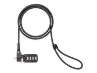 Compulocks 24 Unit Combination Laptop Cable Lock Value Pack - Bloqueo de cable de seguridad - negro - 1.83 m CL37BP24