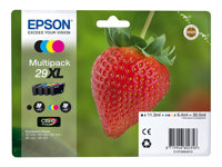 Epson 29XL Multipack - Paquete de 4 - gran capacidad - negro, amarillo, cián, magenta - original - blíster con alarmas de RF/acústica - cartucho de tinta - para Expression Home XP-235, 245, 247, 332, 335, 342, 345, 432, 435, 442, 445 C13T29964020