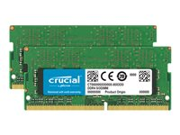 Crucial - DDR4 - kit - 32 GB: 2 x 16 GB - SO-DIMM de 260 contactos - 2400 MHz / PC4-19200 - CL17 - 1.2 V - sin búfer - no ECC CT2K16G4SFD824A