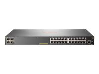 Aruba 2930F 24G PoE+ 4SFP - Conmutador - L3 - Gestionado - 24 x 10/100/1000 (PoE+) + 4 x Gigabit SFP (enlace ascendente) - montaje en rack - PoE+ JL261A#ABB