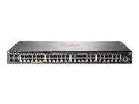 Aruba 2930F 48G PoE+ 4SFP+ - Conmutador - L3 - Gestionado - 48 x 10/100/1000 (PoE+) + 4 x 1 Gigabit / 10 Gigabit SFP+ (enlace ascendente) - montaje en rack - PoE+ JL256A#ABB