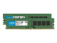 Crucial - DDR4 - kit - 16 GB: 2 x 8 GB - DIMM de 288 contactos - 3200 MHz / PC4-25600 - CL22 - 1.2 V - sin búfer - no ECC CT2K8G4DFRA32A