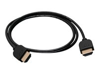 C2G 1ft 4K HDMI Cable - Ultra Flexible Cable with Low Profile Connectors - Cable HDMI - HDMI macho a HDMI macho - 30.5 cm - doble blindado - negro 41361