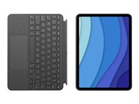 Logitech Combo Touch - Caja de teclado y folio - con panel táctil - luz trasera - Apple Smart connector - AZERTY - francés - gris Oxford - para Apple iPad Pro de 12,9" (5ª generación) 920-010210