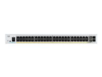 Cisco Catalyst 1000-48FP-4X-L - Conmutador - Gestionado - 48 x 10/100/1000 (PoE+) + 4 x 10 Gigabit SFP+ (enlace de subida) - montaje en rack - PoE+ (740 W) C1000-48FP-4X-L