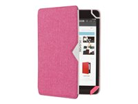 Tech air Universal Eazy Stand - Funda con tapa para tableta - poliéster texturizado - rosa - 8" TAXUT047