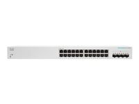 Cisco Business 220 Series CBS220-24T-4X - Conmutador - inteligente - 24 x 10/100/1000 + 4 x 10 Gigabit SFP+ (enlace de subida) - montaje en rack CBS220-24T-4X-EU