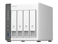 QNAP TS-433 - Servidor NAS - 4 compartimentos - SATA 6Gb/s - RAID 0, 1, 5, 6, 10, 50, JBOD, 60 - RAM 4 GB - Gigabit Ethernet / 2.5 Gigabit Ethernet - iSCSI soporta TS-433-4G