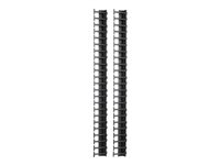 APC - Panel de organización de cables para bastidor - negro - 48U (paquete de 2) - para P/N: AR9307SP, AR9307SP-R, SMX3000HVTUS, SMX3000LVUS, SRT1000RMXLI, SRT1000RMXLI-NC AR7723