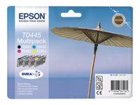Epson Multipack T0445 - Paquete de 4 - 37 ml - negro, amarillo, cián, magenta - original - blíster - cartucho de tinta - para Stylus C64, C66, C84, C84N, C84wifi, C84WN, C86, CX3600, CX3650, CX4600, CX6400, CX6600 C13T04454010
