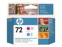 HP 72 - Cián, magenta - cabezal de impresión - para DesignJet HD Pro MFP, SD Pro MFP, T1100, T1120, T1200, T1300, T2300, T770, T790, T795 C9383A