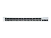 Cisco Business 220 Series CBS220-48T-4X - Conmutador - inteligente - 48 x 10/100/1000 + 4 x 10 Gigabit SFP+ (enlace de subida) - montaje en rack CBS220-48T-4X-EU