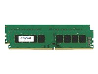 Crucial - DDR4 - kit - 32 GB: 2 x 16 GB - DIMM de 288 contactos - 2400 MHz / PC4-19200 - CL17 - 1.2 V - sin búfer - no ECC CT2K16G4DFD824A