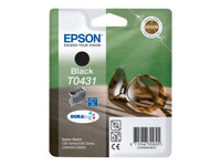 Epson T0431 - 29 ml - gran capacidad - negro - original - blíster - cartucho de tinta - para Stylus C84, C84N, C84wifi, C84WN, C86, CX4600, CX6400, CX6600 C13T04314010