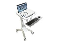 Ergotron StyleView SV41 - Carrito - Tecnología patentada Constant Force - para cuadernos / equipo PC - bloqueable - médico - aluminio, acero plateado de zinc, plástico de alta calidad - gris, blanco, aluminio pulido - tamaño de pantalla: hasta 17,3" SV41-6100-0
