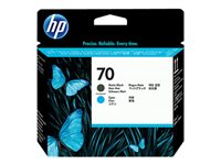 HP 70 - Cián, negro mate - cabezal de impresión - para DesignJet SD Pro MFP, Z2100, Z3100, Z3200, Z5200, Z5400; Photosmart Pro B8850, Pro B9180 C9404A