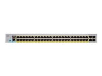 Cisco Catalyst 2960L-SM-48PQ - Conmutador - L3 - inteligente - 48 x 10/100/1000 (PoE+) + 4 x 10 Gigabit SFP+ - montaje en rack WS-C2960L-SM-48PQ