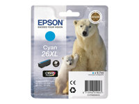 Epson 26XL - 9.7 ml - XL - cián - original - cartucho de tinta - para Expression Premium XP-510, 520, 600, 605, 610, 615, 620, 625, 700, 710, 720, 800, 810, 820 C13T26324010