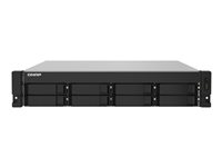 QNAP TS-832PXU - Servidor NAS - 8 compartimentos - montaje en bastidor - SATA 6Gb/s - RAID 0, 1, 5, 6, 10, 50, JBOD, 60 - RAM 4 GB - Gigabit Ethernet / 2.5 Gigabit Ethernet / 10 Gigabit Ethernet - iSCSI soporta - 2U TS-832PXU-4G