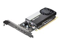 NVIDIA T1000 - Tarjeta gráfica - T1000 - 4 GB GDDR6 - PCIe 3.0 x16 - 4 x Mini DisplayPort - para ThinkStation P348 30EQ, 30ER; P350 30E3, 30E4; P520 30BQ; P620 30E0, 30E1 4X61E26088