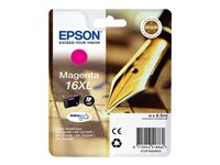 Epson 16XL - 6.5 ml - tamaño XL - magenta - original - blíster con alarmas de RF/acústica - cartucho de tinta - para WorkForce WF-2010, 2510, 2520, 2530, 2540, 2630, 2650, 2660, 2750, 2760 C13T16334020