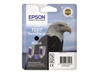 Epson T007 Twin Pack - Paquete de 2 - 16 ml - negro - original - blíster - cartucho de tinta - para Stylus Photo 1270, 1280, 1290, 780, 785, 790, 825, 870, 875, 890, 895, 900, 915 C13T00740210