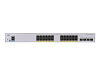 Cisco Business 350 Series 350-24P-4G - Conmutador - L3 - Gestionado - 24 x 10/100/1000 (PoE+) + 4 x Gigabit SFP - montaje en rack - PoE+ (195 W) CBS350-24P-4G-EU