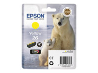Epson 26 - 4.5 ml - amarillo - original - cartucho de tinta - para Expression Premium XP-510, 520, 600, 605, 610, 615, 620, 625, 700, 710, 720, 800, 810, 820 C13T26144010