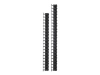 APC - Panel de organización de cables para bastidor - negro - 45U (paquete de 2) - para P/N: NBPD0160A, NBWL0355A, NBWL0356A, SMX3000HV-BR, SRT1000RMXLI, SRT1500RMXLA-NC AR7722