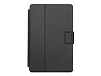 Targus Safe Fit Universal 360° Rotating - Funda con tapa para tableta - poliuretano - negro - 7" - 8.5" THZ784GL
